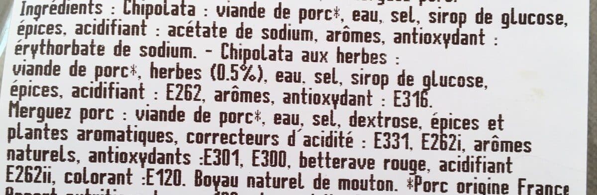 Open Food Facts Mix 6 chipolatats packshot