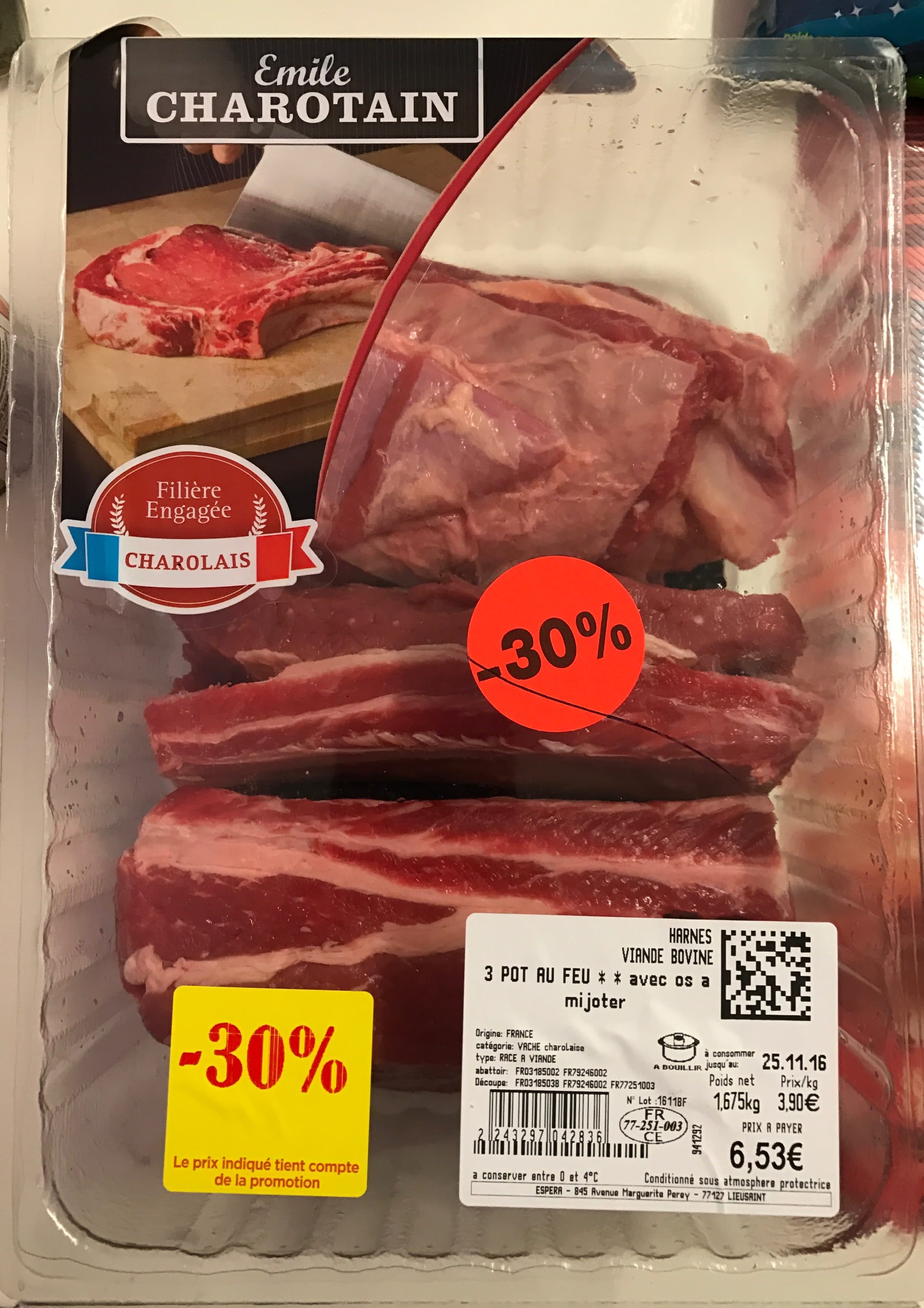 Emile Charotain 3 pot au feu ** avec os à mijoter packshot