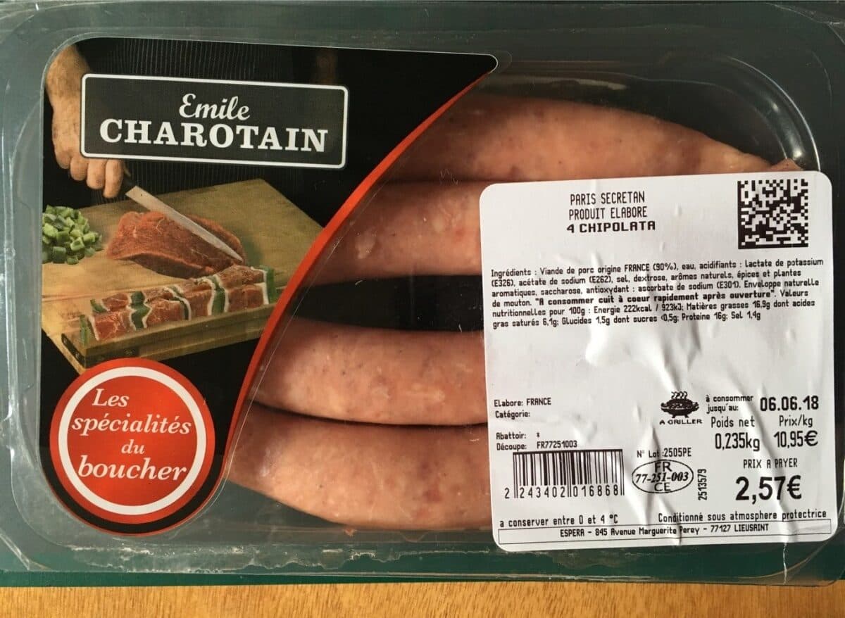 Open Food Facts 4 chipolatas packshot