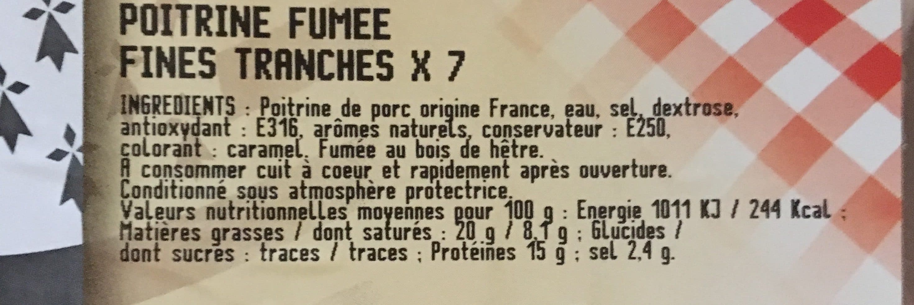 Charcuterie Du Blavet Poitrine fumee finne tranche x7 packshot