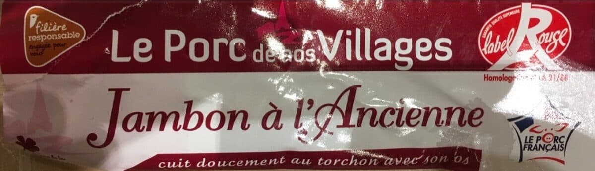 Le porc de nos villages Le porc de nos villages, jambon à l'ancienne packshot