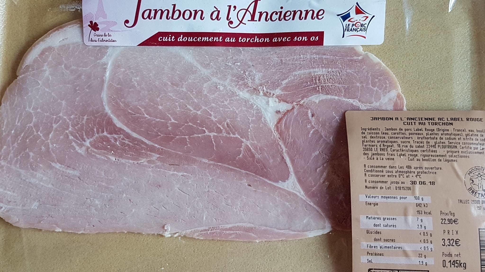 Open Food Facts Jambon à l'ancienne packshot