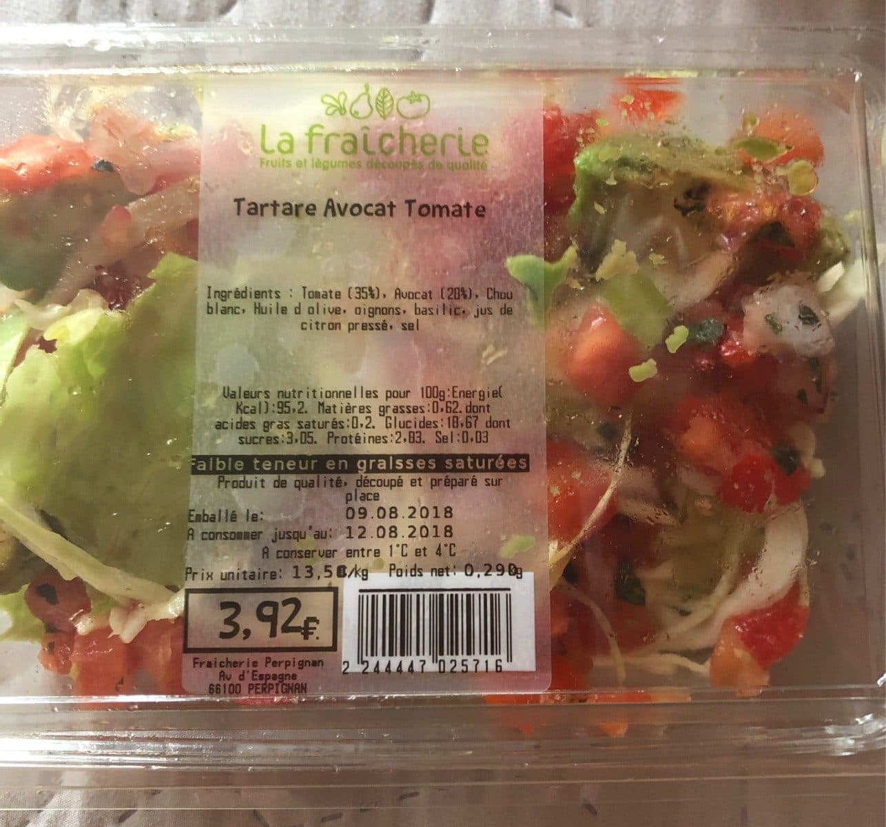 Open Food Facts Tartare avocat tomate packshot