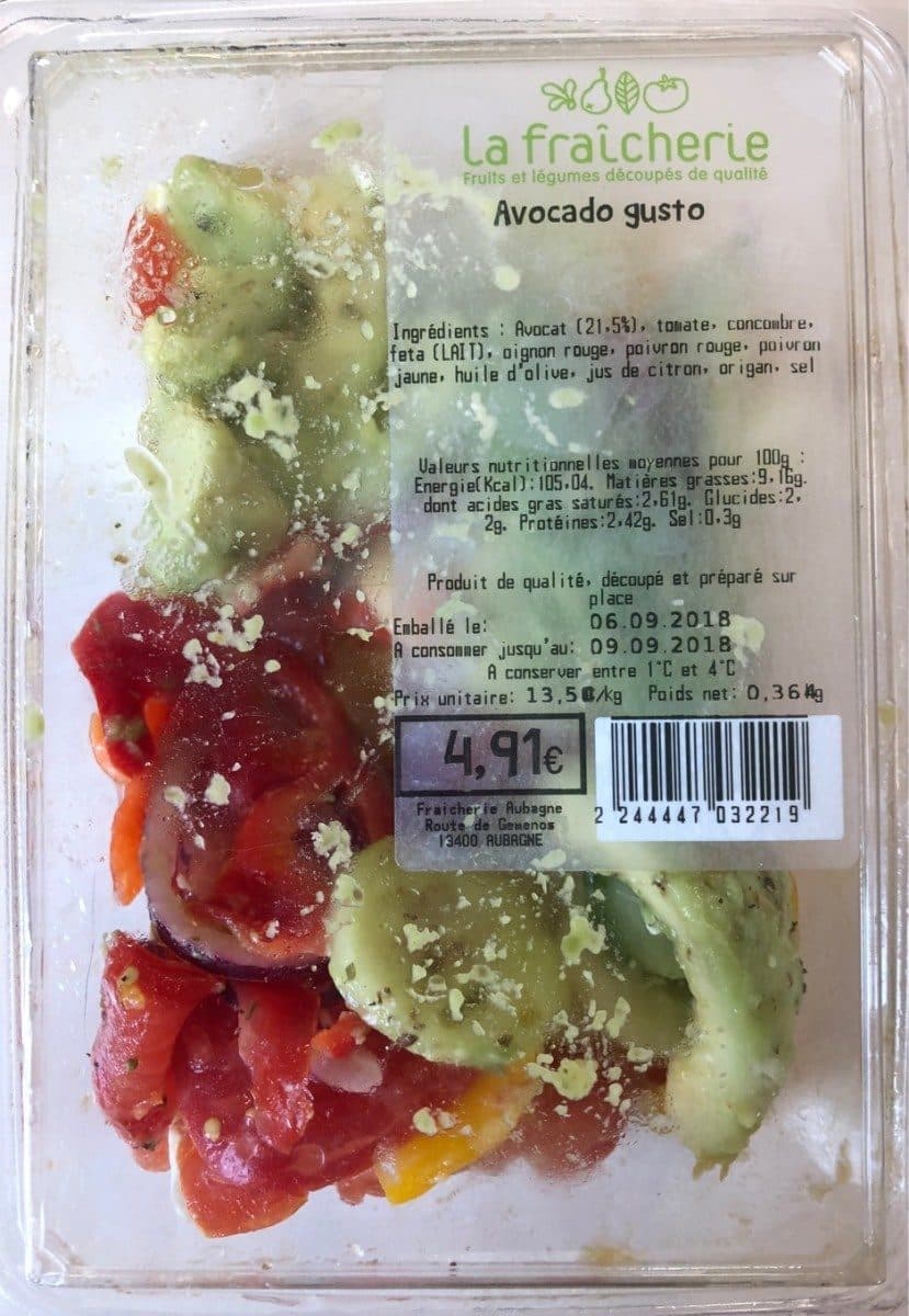 Open Food Facts Salade avocado gusto packshot