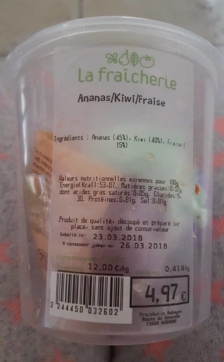 Open Food Facts Ananas / kiwi / fraise packshot