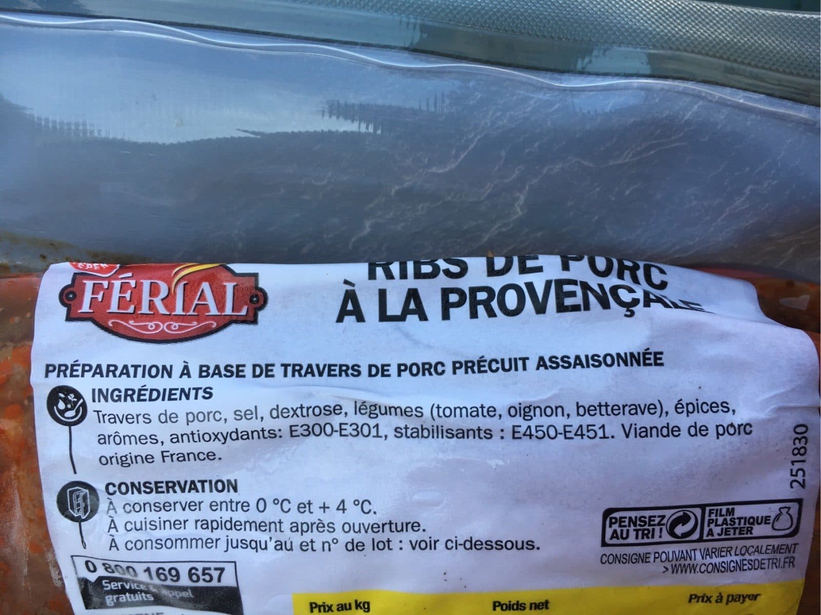 Open Food Facts Ribs de porc à la provençale packshot