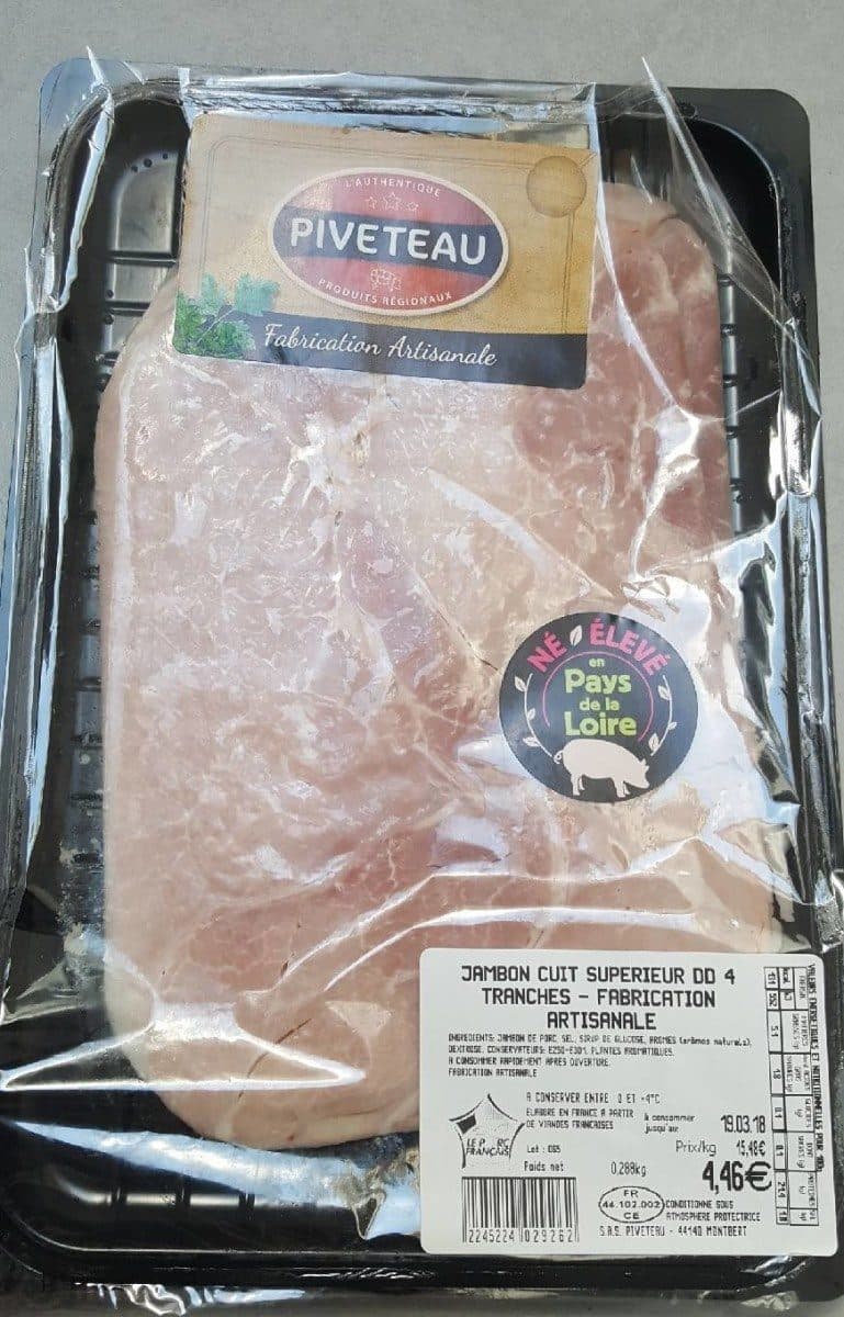 Open Food Facts Jambon cuit supérieur DE 4 tranches - fabrication artisanale packshot