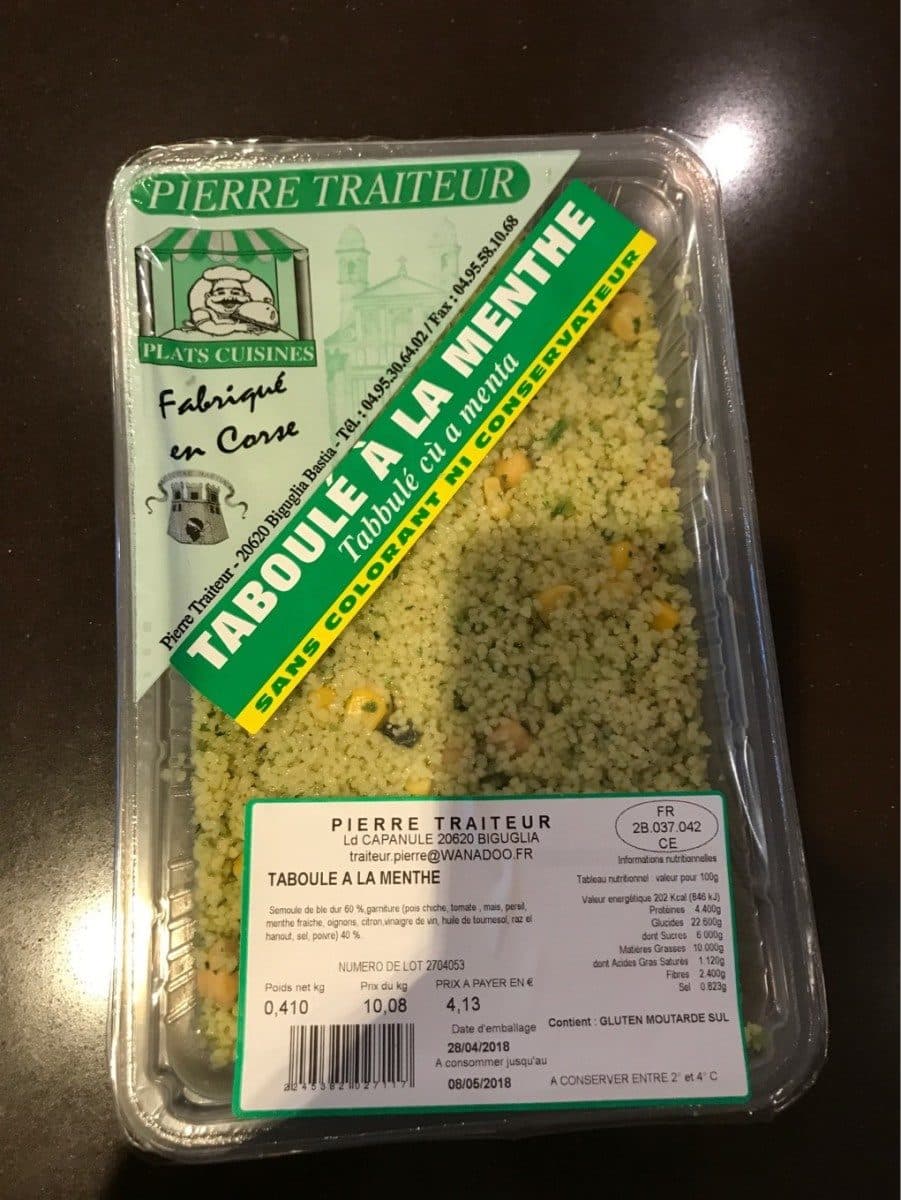 Open Food Facts Taboulé a la menthe packshot