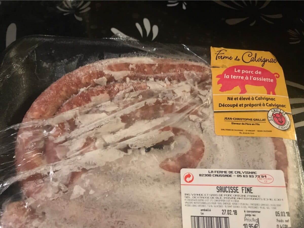 Open Food Facts Saucisse fine packshot