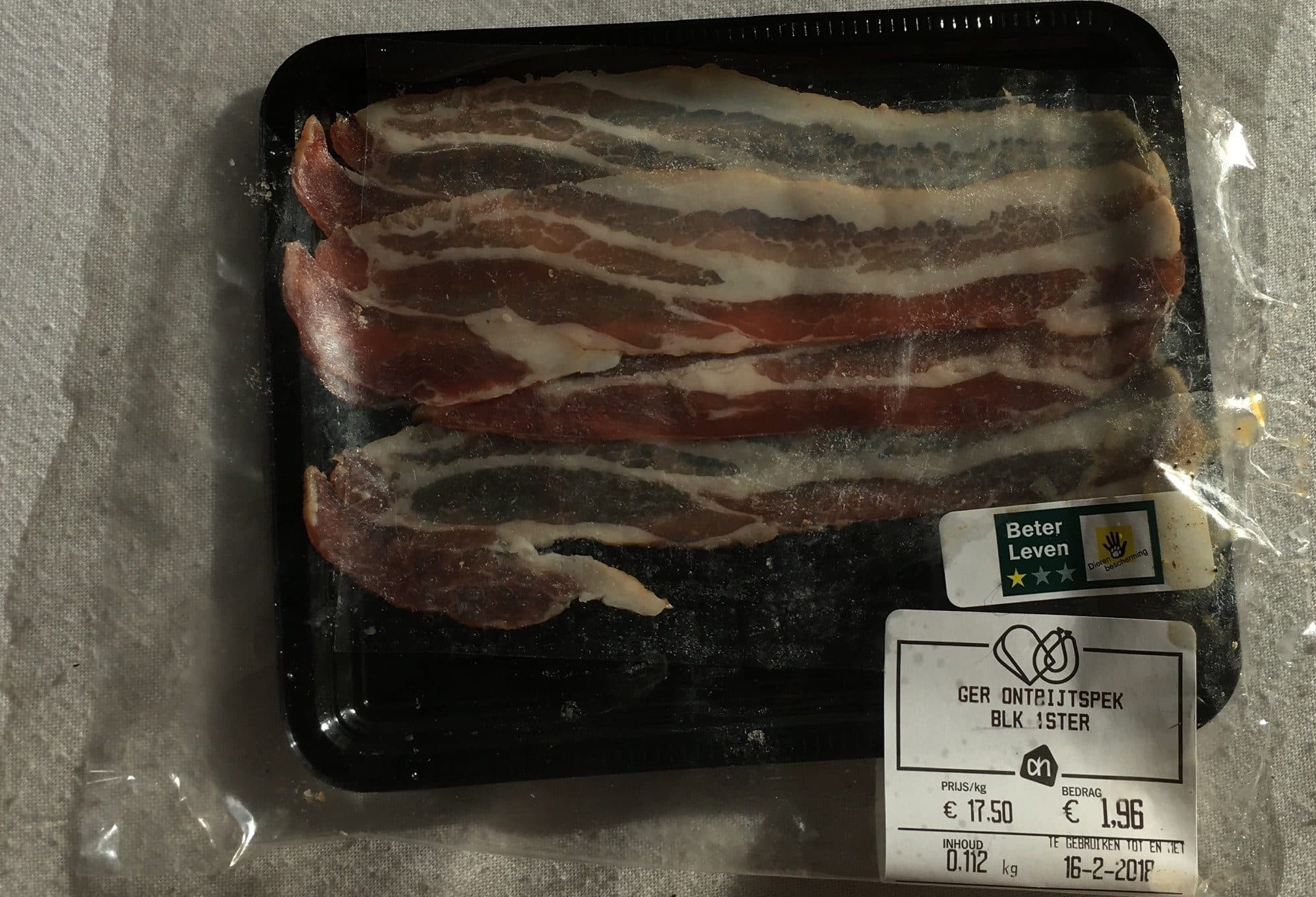 Albert Heijn Ger ontbijtspek blk 1ster packshot