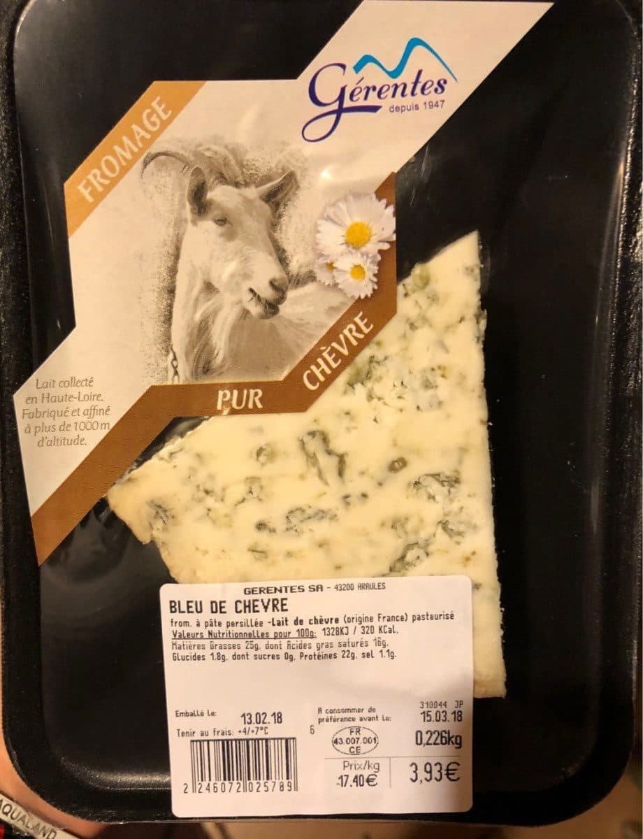 Gerentes Bleu de chèvre packshot