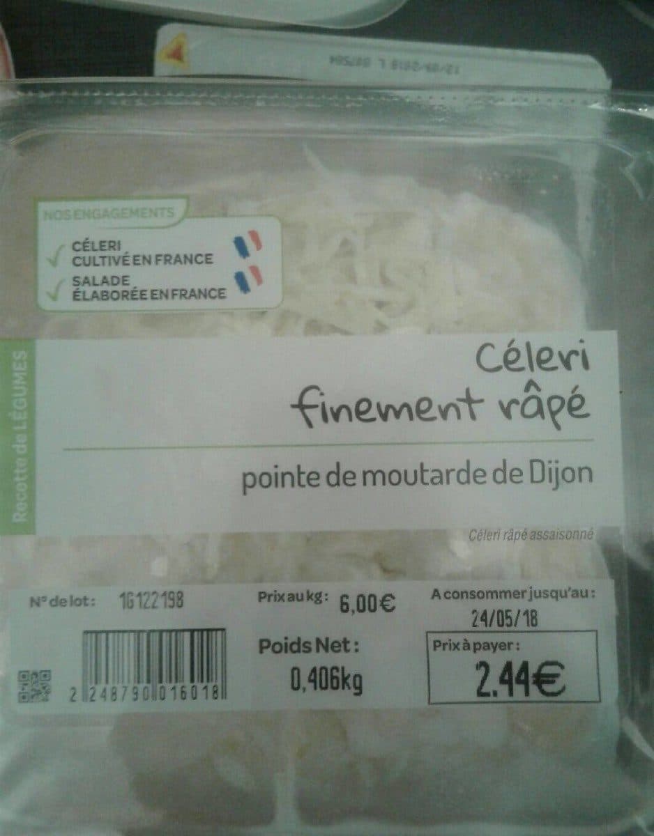 Open Food Facts Céleri finement râpé packshot