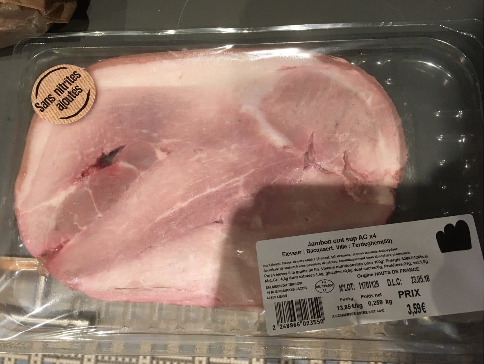 Open Food Facts Jambon cuit superieur AC x4 packshot