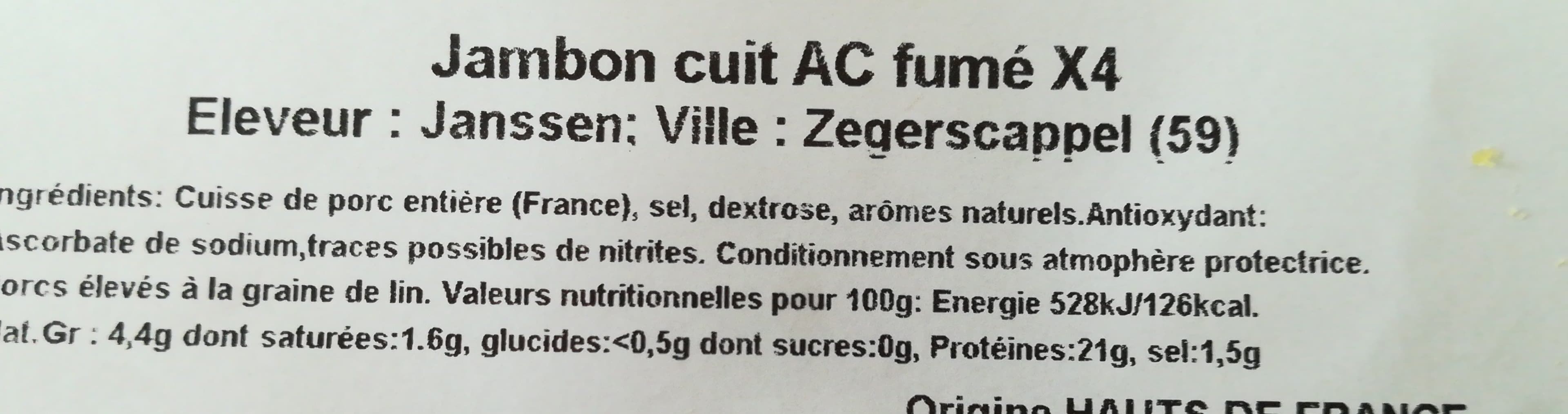 Open Food Facts Jambon cuit fumé packshot