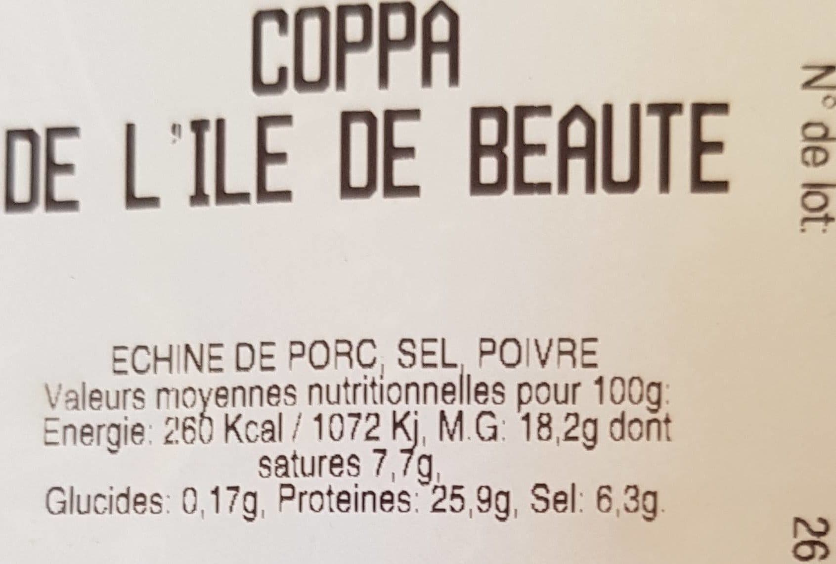 Open Food Facts Coppa Corse packshot