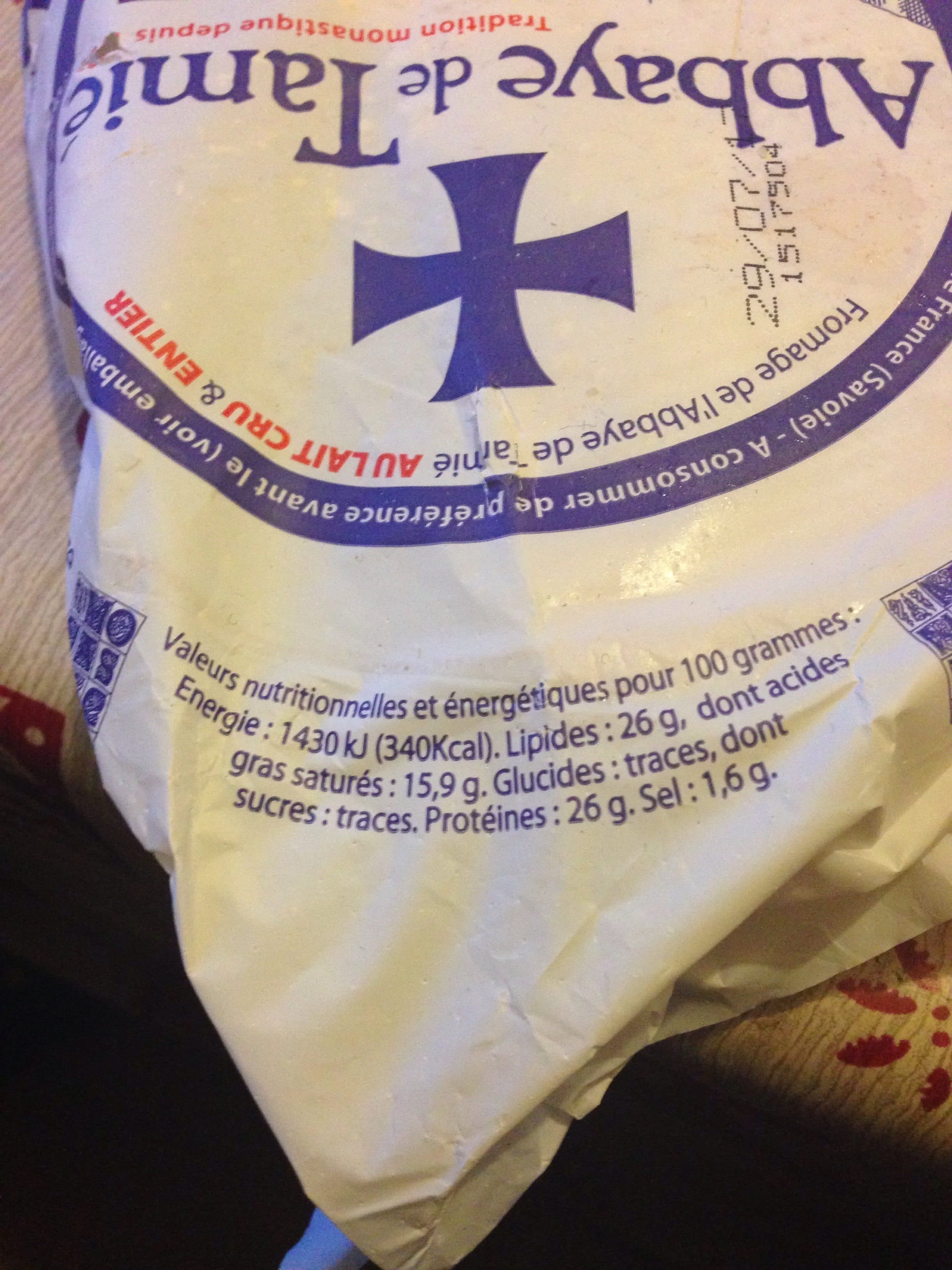 Abbaye de Tamié Fromage packshot