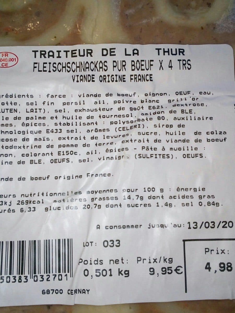 Open Food Facts Fleischschnack packshot
