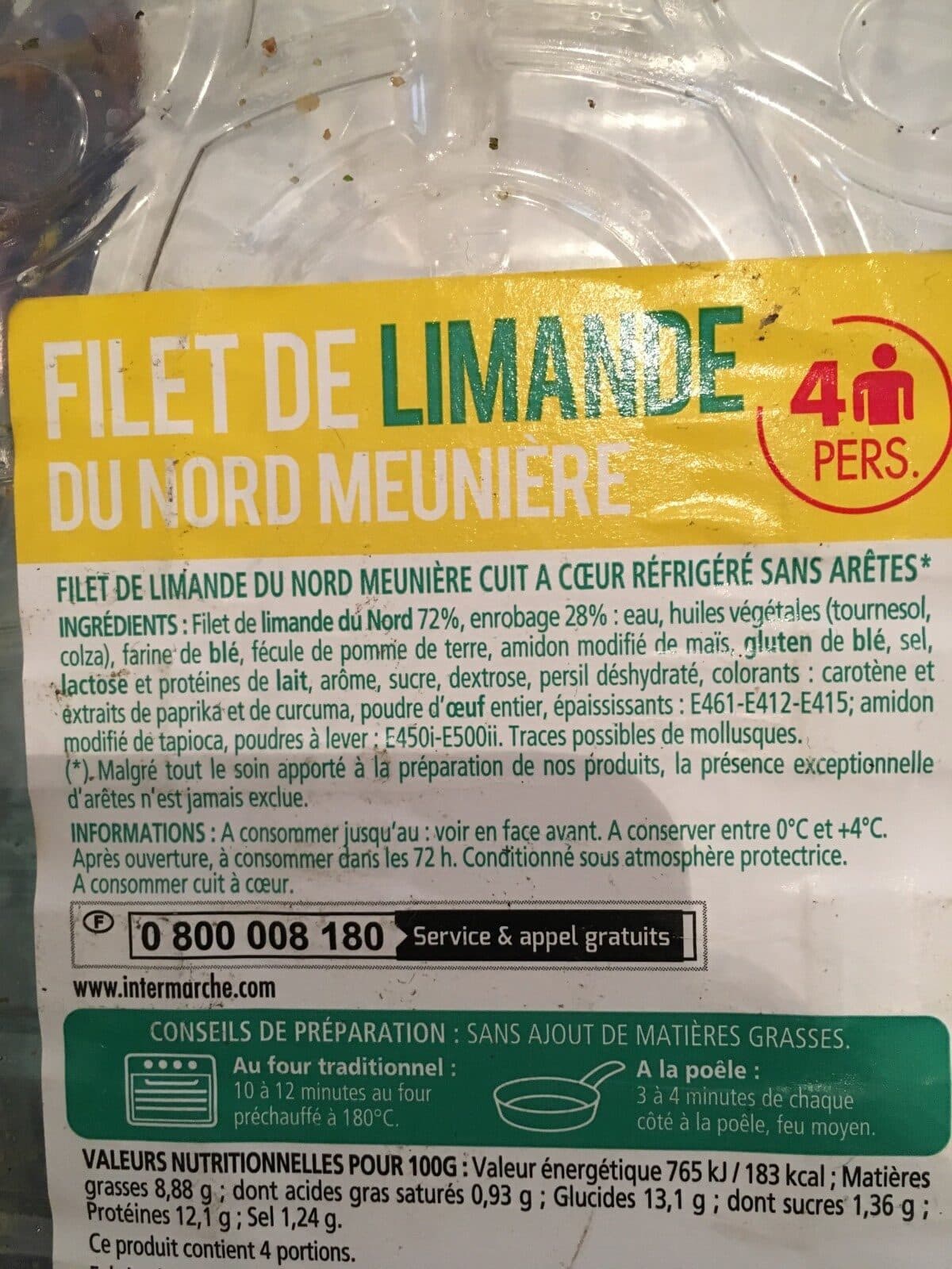 Open Food Facts Filet de limande meuniere packshot