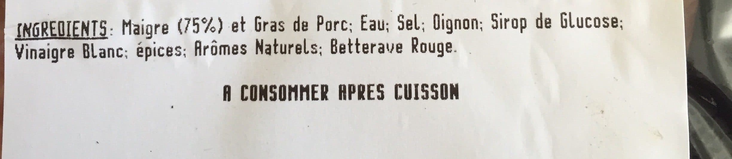 Open Food Facts Chipolatas trappe traditionnelles packshot