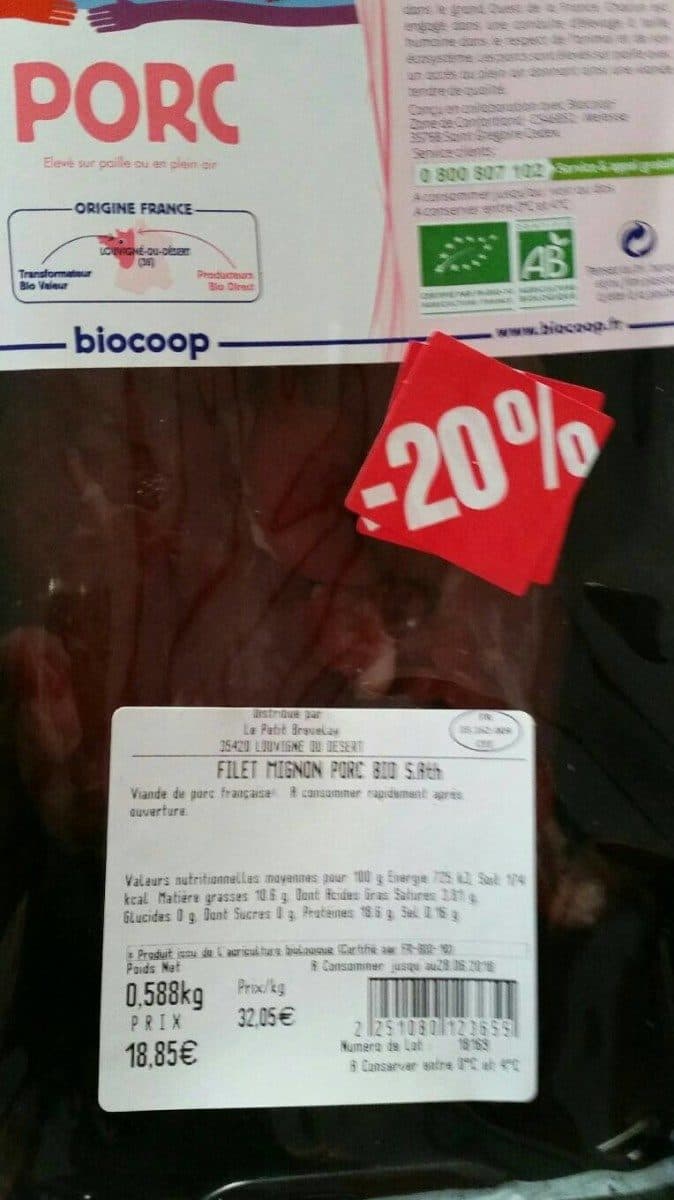 Open Food Facts Porc filet mignon packshot