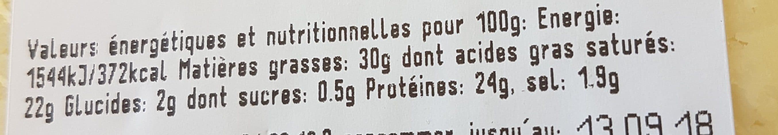 Open Food Facts CANTAL JEUNE AOP LAIT PASTEURISÉ packshot