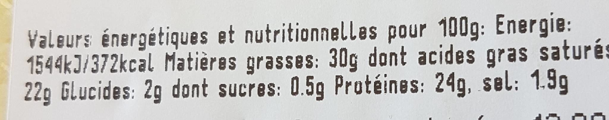 Open Food Facts CANTAL JEUNE AOP LAIT PASTEURISÉ packshot