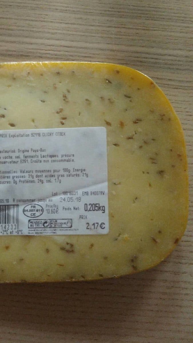 Open Food Facts Gouda au cumin packshot
