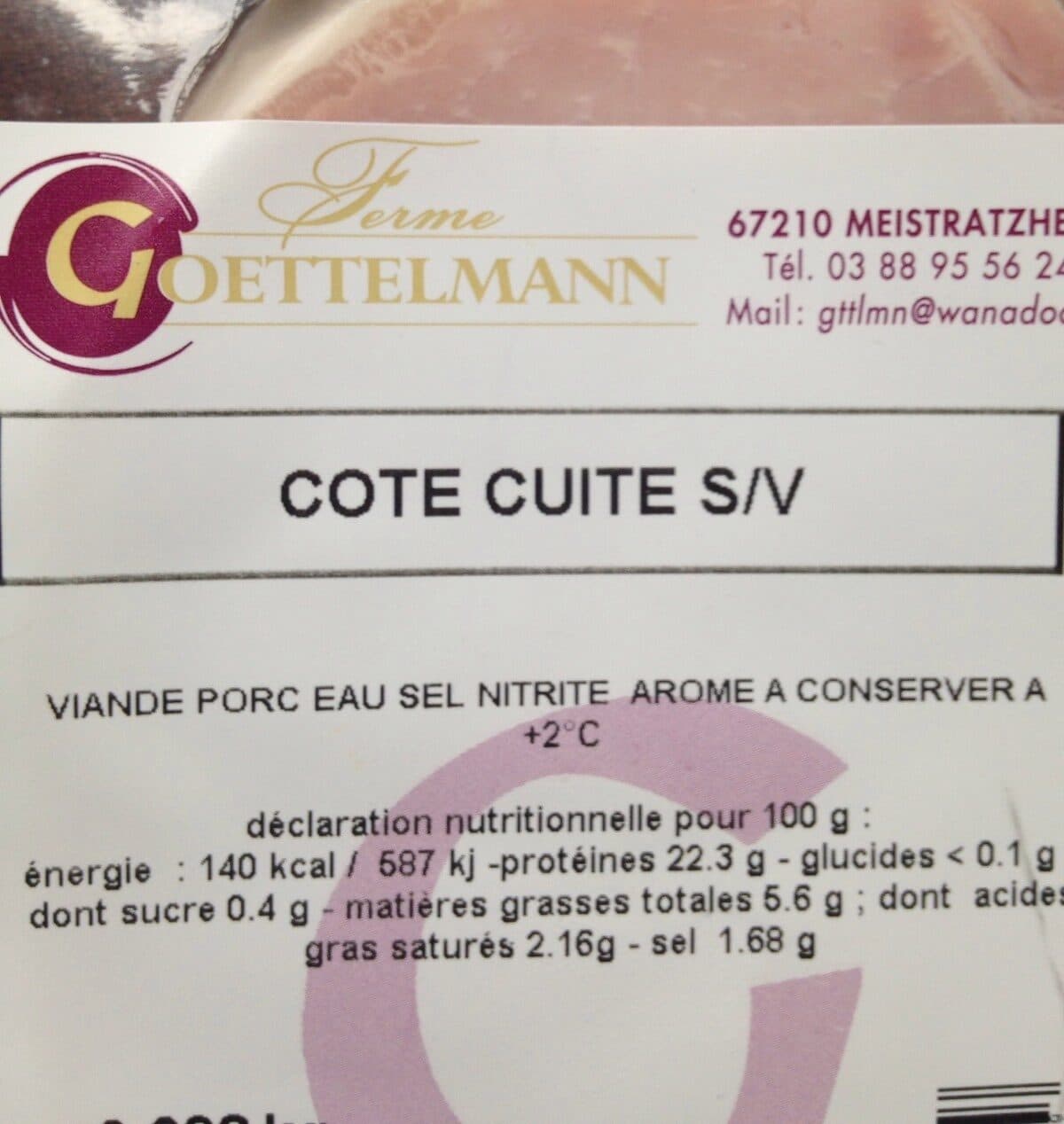 Open Food Facts Cote cuite S/V packshot