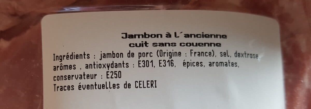 Open Food Facts Jambon a l'ancienne packshot