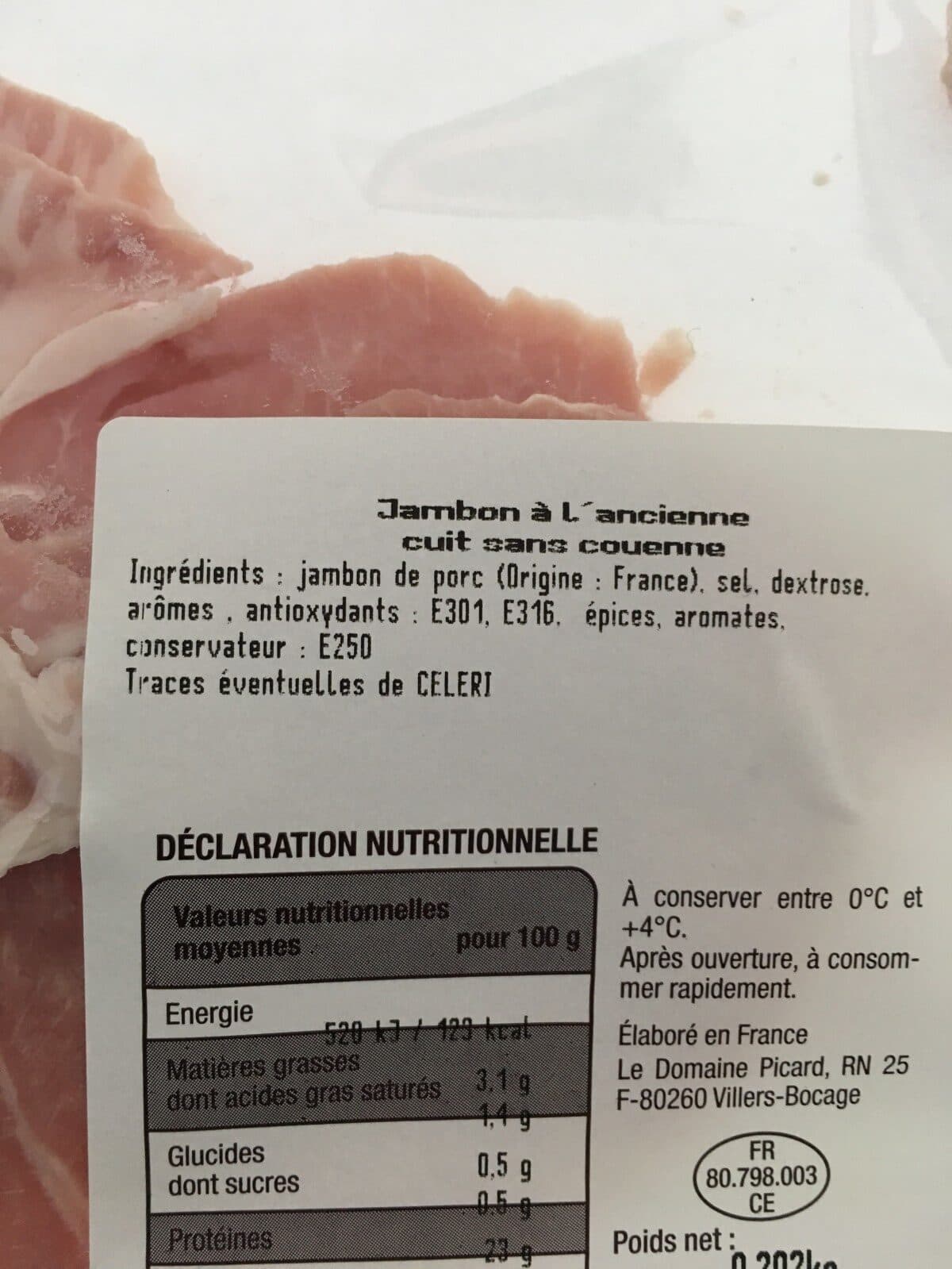 Open Food Facts Jambon à l'ancienne packshot