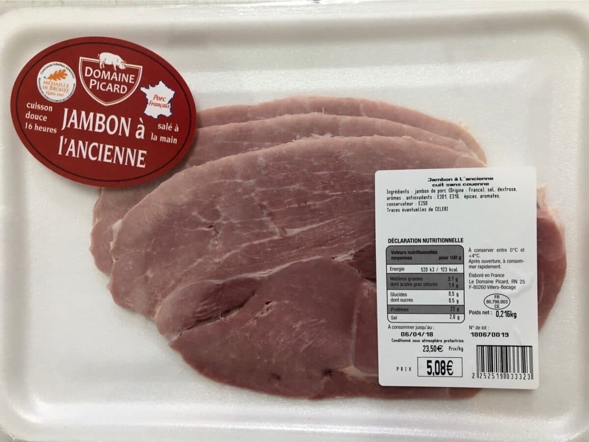 Domaine picard Jambon à l'ancienne packshot