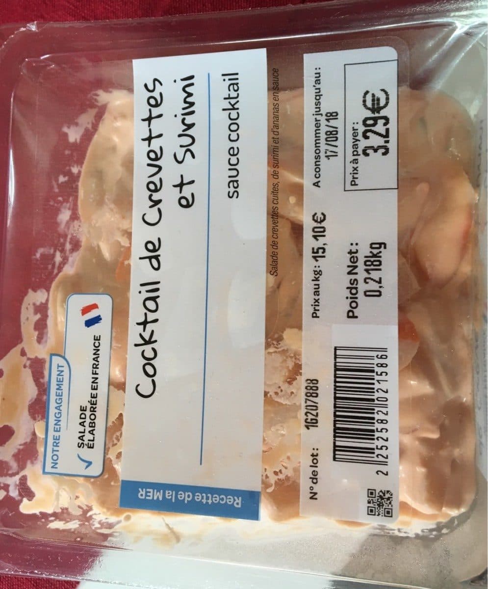 Open Food Facts Cocktail de crevettes et surimi packshot