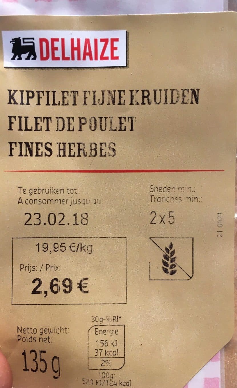 Delhaize Filet de poulet fines herbes packshot