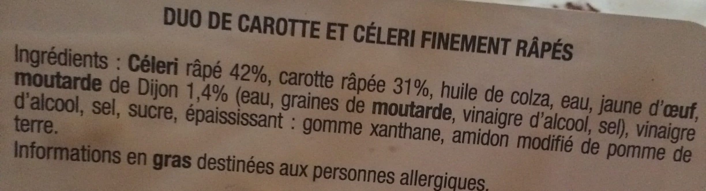 U Duo de carottes et céleris packshot