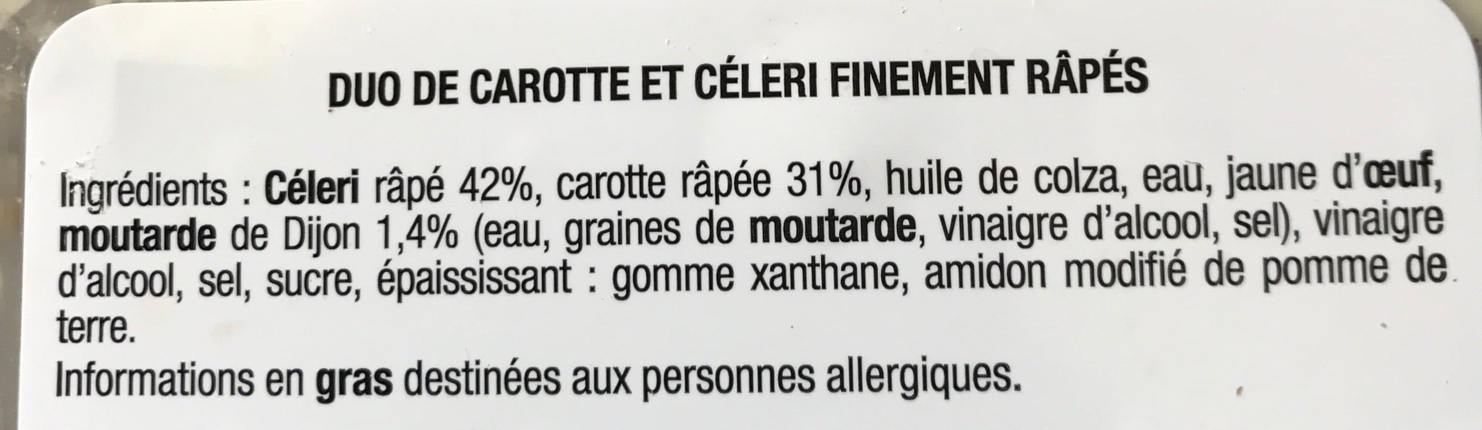 Open Food Facts Duo de carottes et celeri packshot