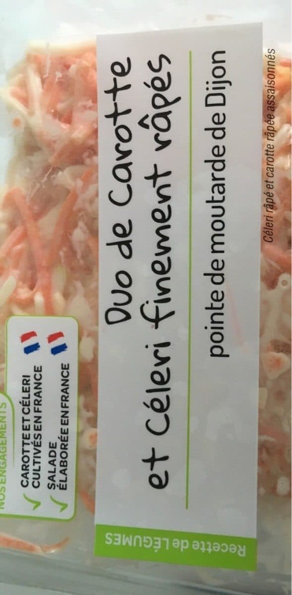 Open Food Facts Duo de carotte et céleri finement râpés packshot