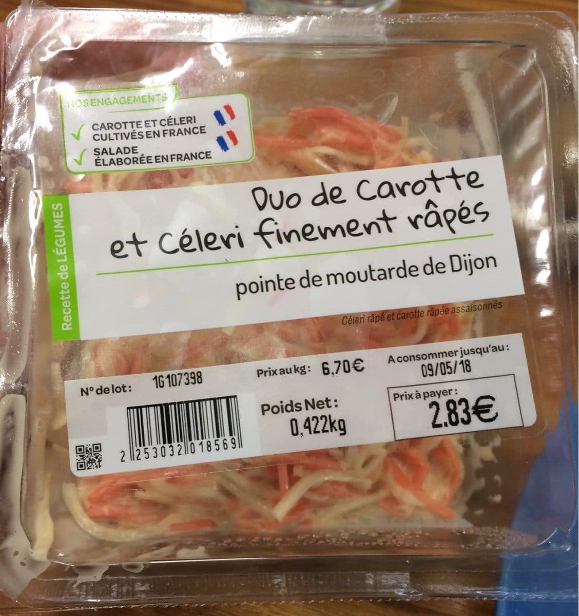 Open Food Facts Duo de carottes et celeri finement rapes packshot