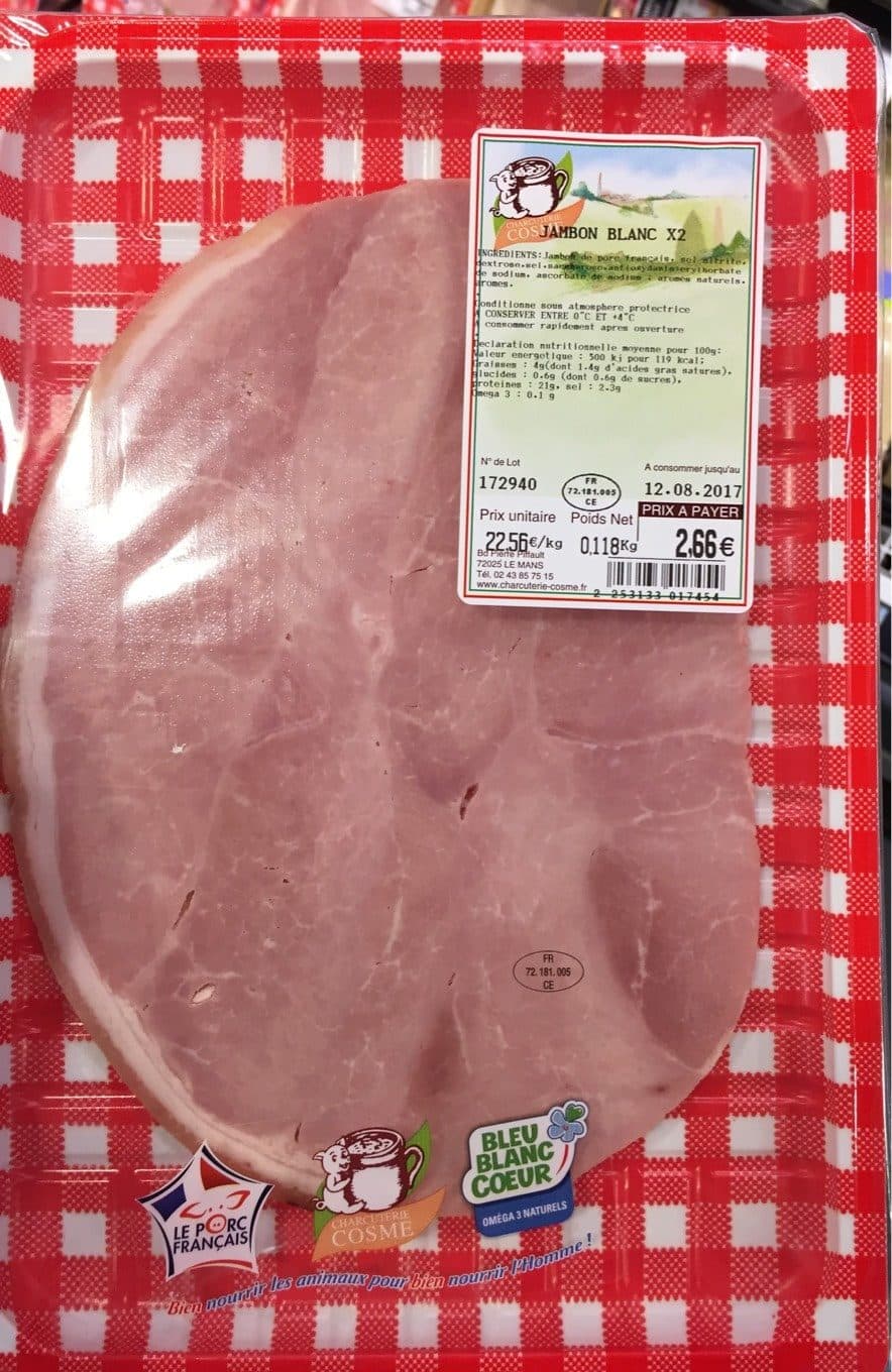 Charcuterie Cosme Jambon blanc packshot