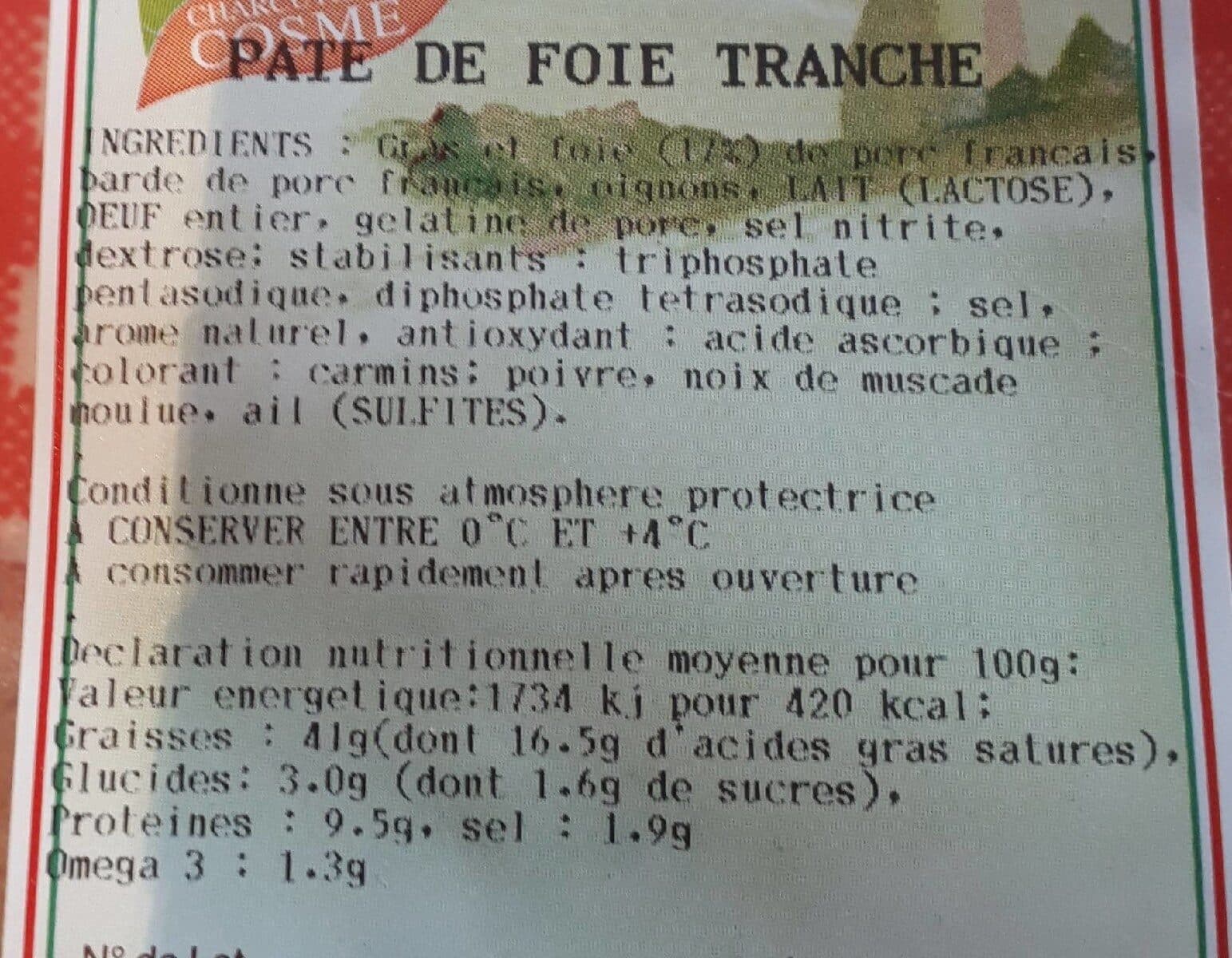 Charcuterie cosme Pâté de foie packshot