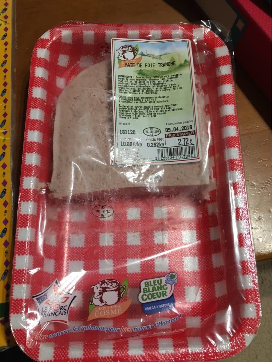 Open Food Facts Pate de foie de porc tranche packshot