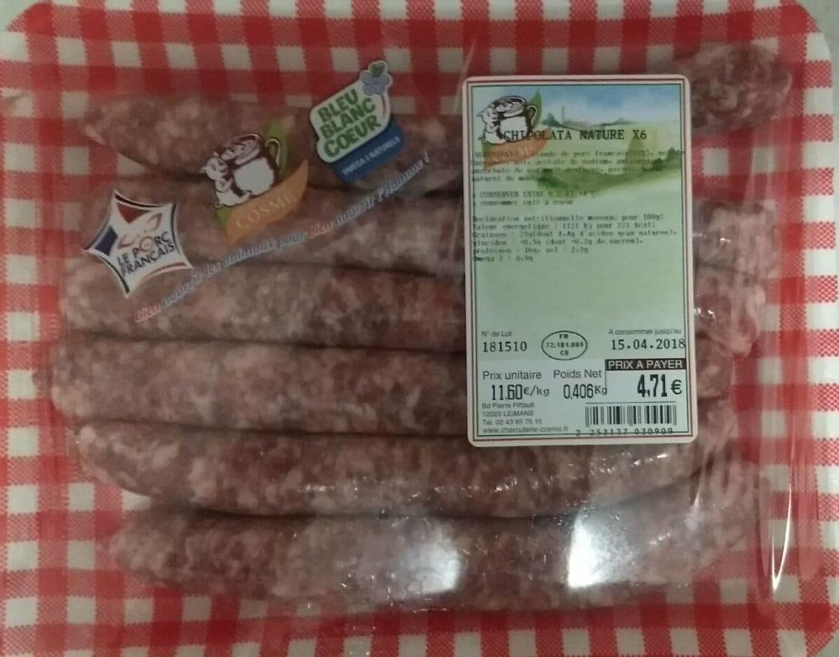 Open Food Facts Chipolata nature packshot