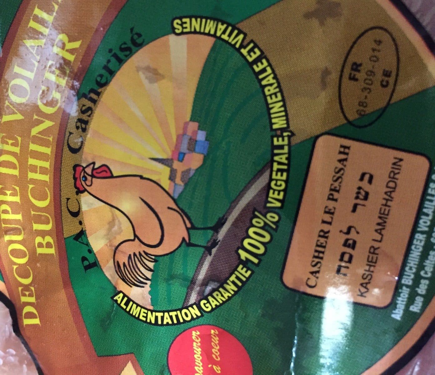 Open Food Facts Escalope de poulet cacher packshot