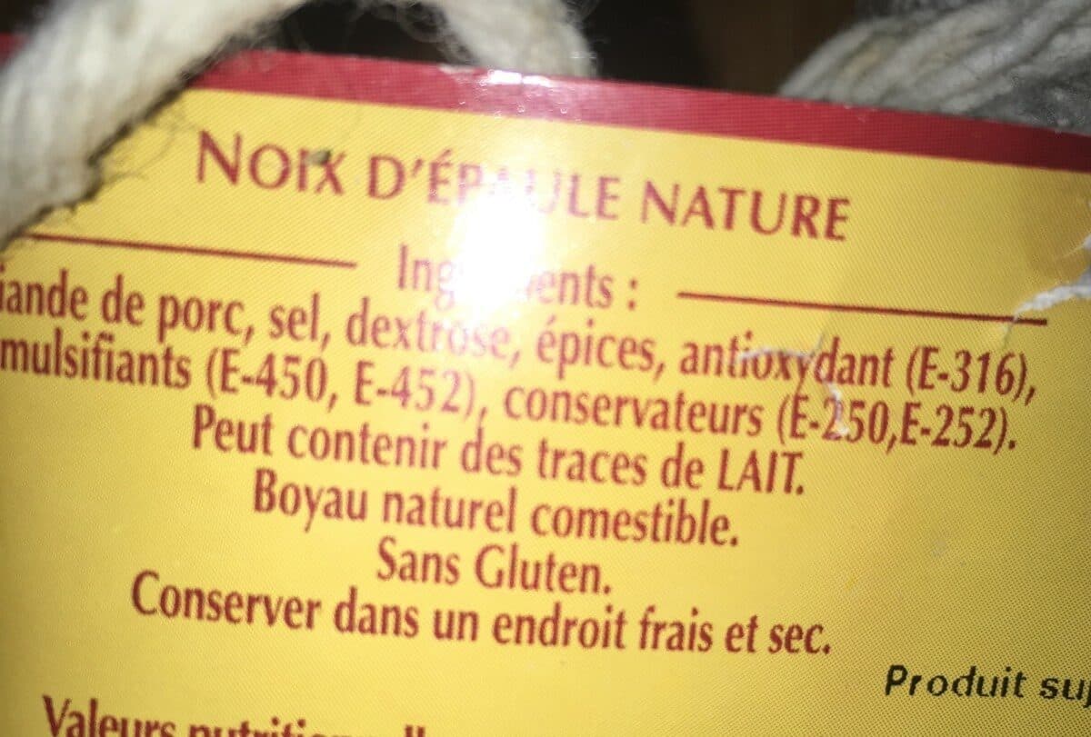 Open Food Facts Noix d'épaule nature packshot