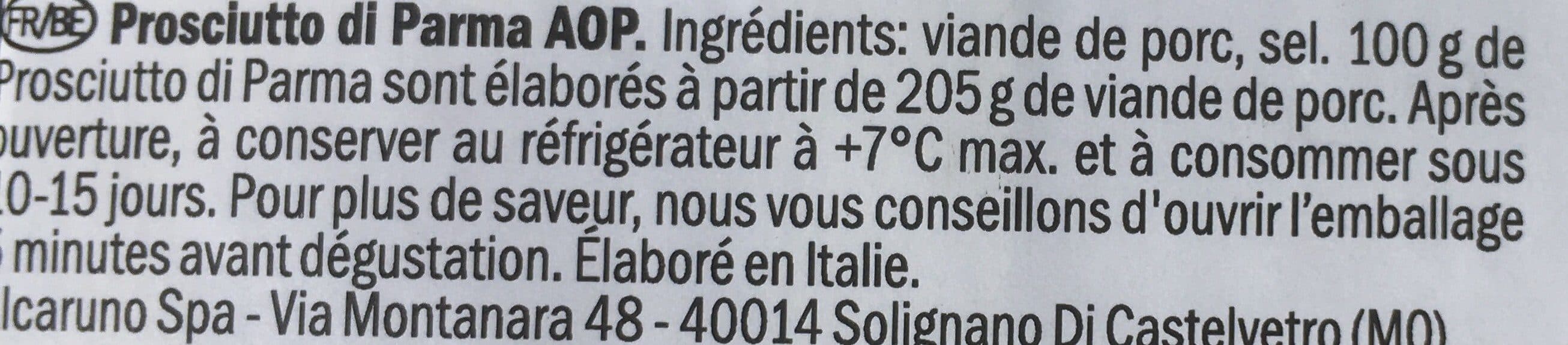 Open Food Facts Prosciutto di Parma packshot