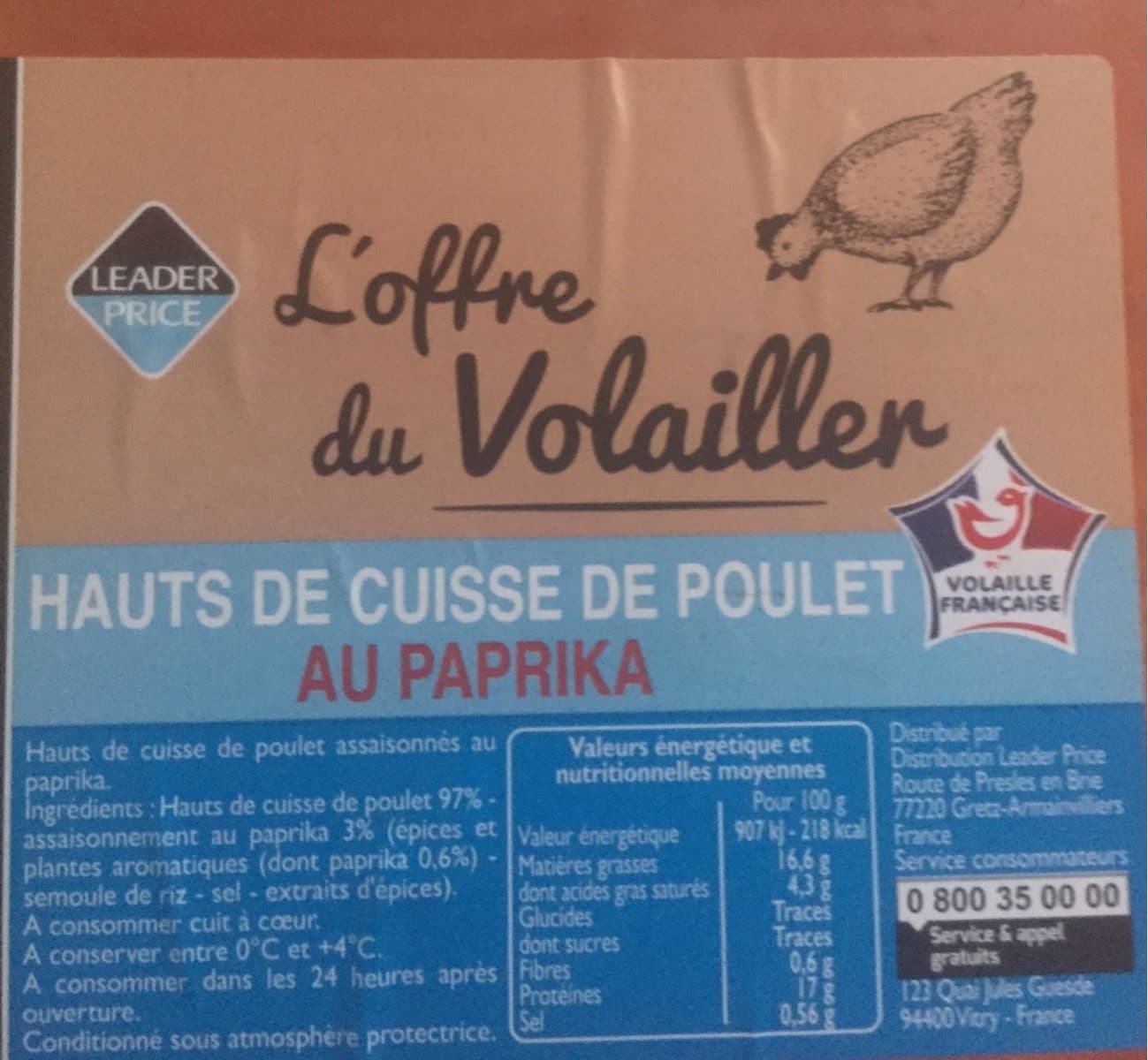 Leader Price L'offre du volailler packshot
