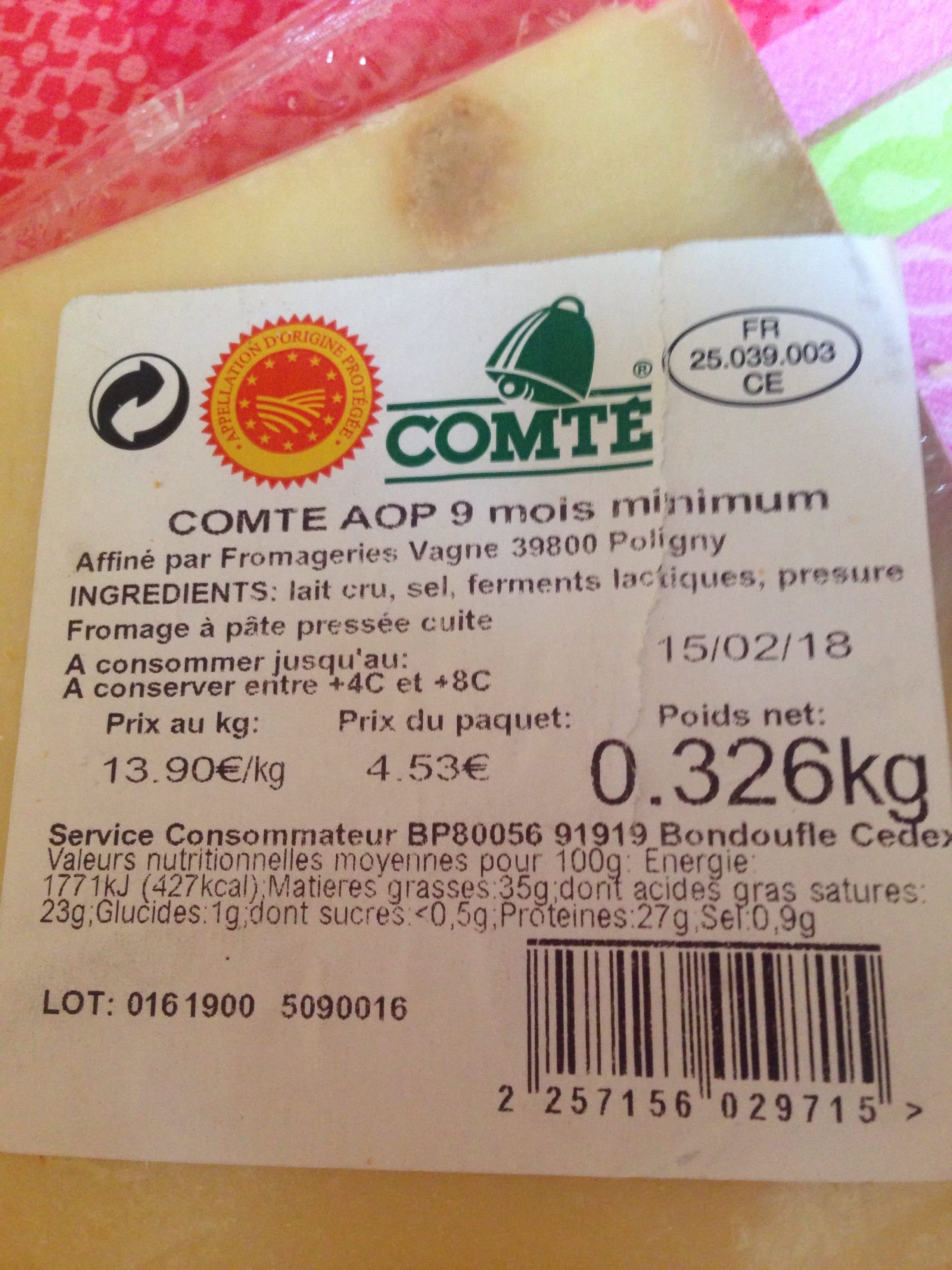 Vagne Comté packshot