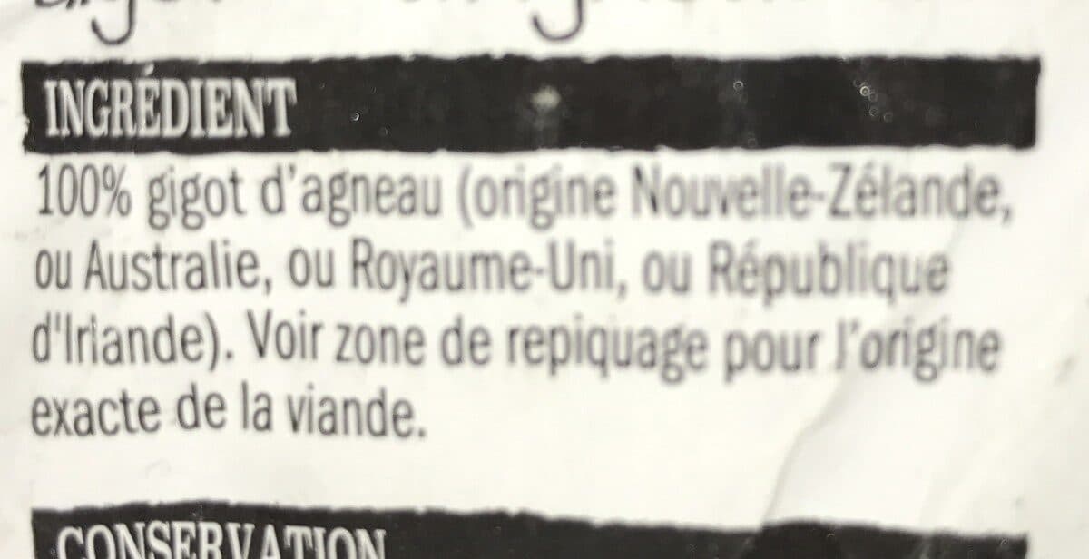 Open Food Facts Gigot d'agneau a rotir packshot