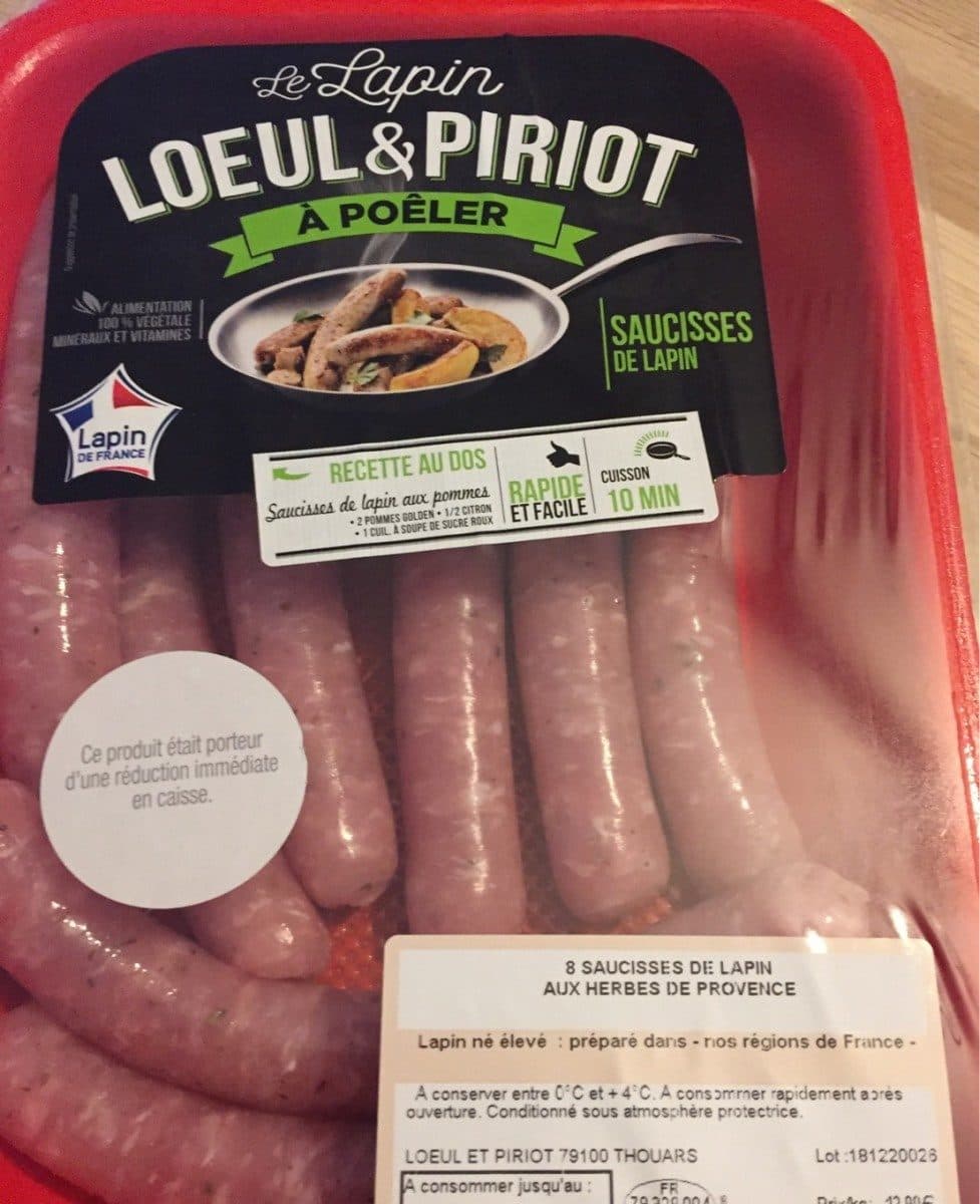Open Food Facts Saucisse de lapin packshot