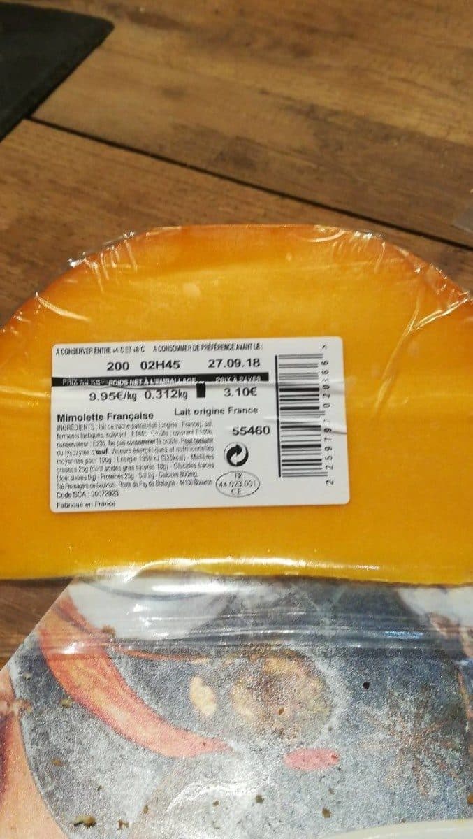 Open Food Facts Mimolette francaise packshot