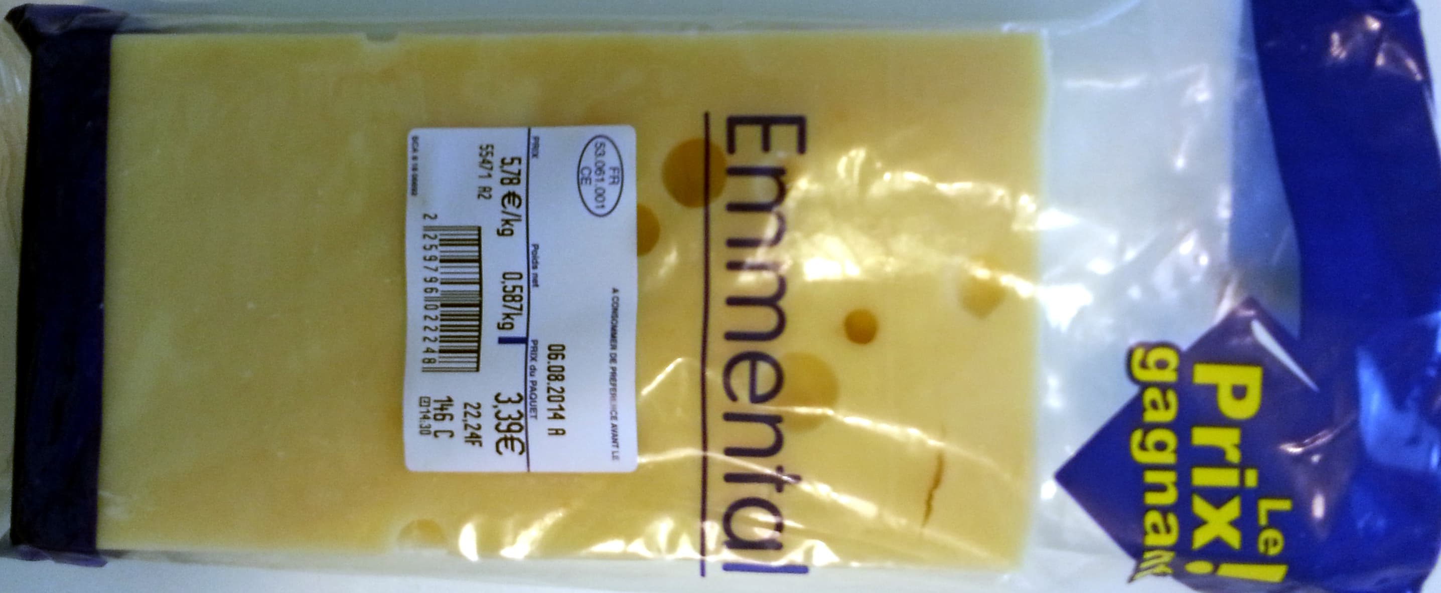 DLP (Distribution Leader Price) Emmental (26 % MG) packshot